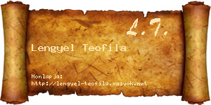 Lengyel Teofila névjegykártya