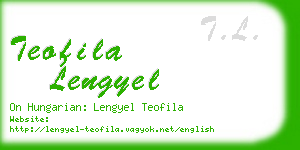 teofila lengyel business card